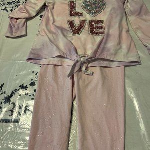 Matching Pink Sparkle Love Set Girl's size 3T